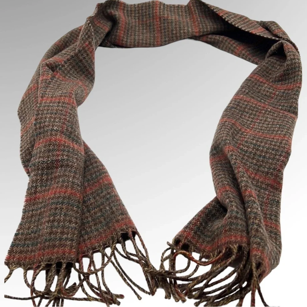 Chrsitian Dior Plaid Lambswool Scarf